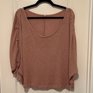 Casual Women's Knit Blouse - Dusty Rose